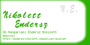 nikolett endersz business card